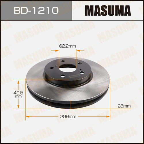 Диск тормозной Masuma, BD-1210