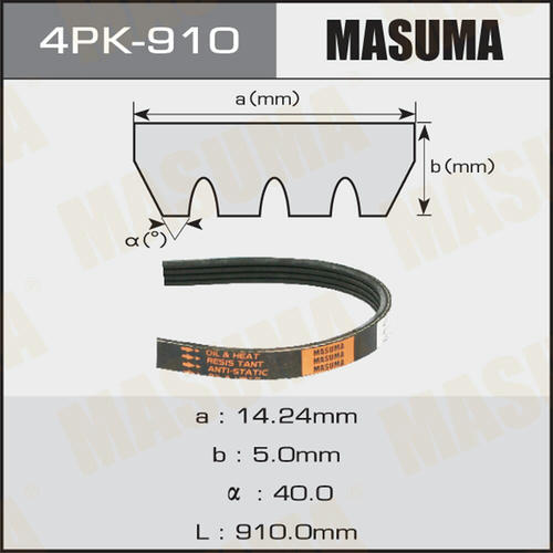 Ремень привода навесного оборудования Masuma, 4PK-910