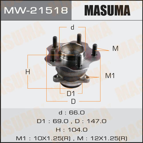 Ступичный узел Masuma, MW-21518