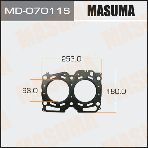 Трехслойная прокладка ГБЦ (металл-эластомер) Masuma толщина 0,60мм, MD-07011S