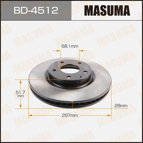 Диск тормозной Masuma, BD-4512