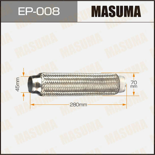 Гофра глушителя Masuma Interlock 45x280 усиленная, EP-008