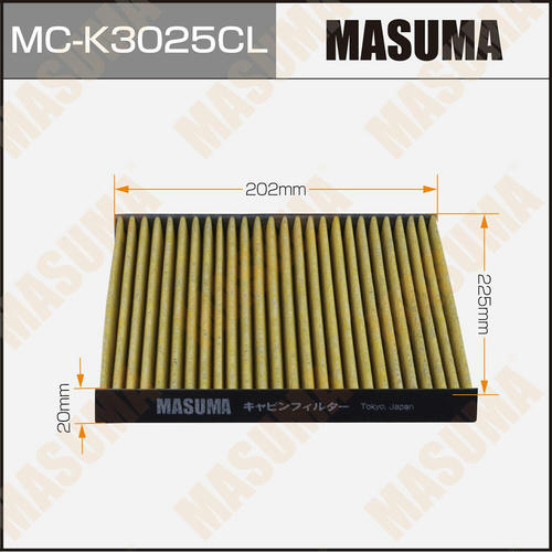 Фильтр салонный Masuma угольный, MC-K3025CL