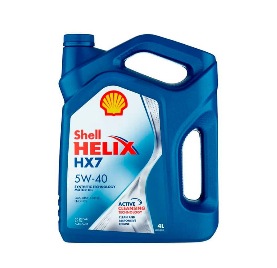 Масло моторное Shell Helix HX7 SN+ 5W40 полусинтетическое 4л 550051497