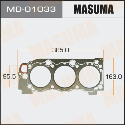Прокладка ГБЦ (графит-эластомер) Masuma толщина 1,60 мм, MD-01033
