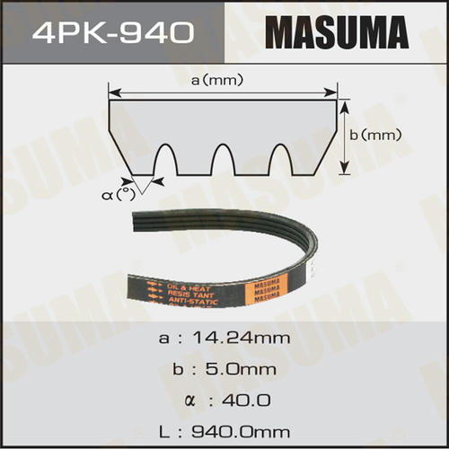 Ремень привода навесного оборудования Masuma, 4PK-940
