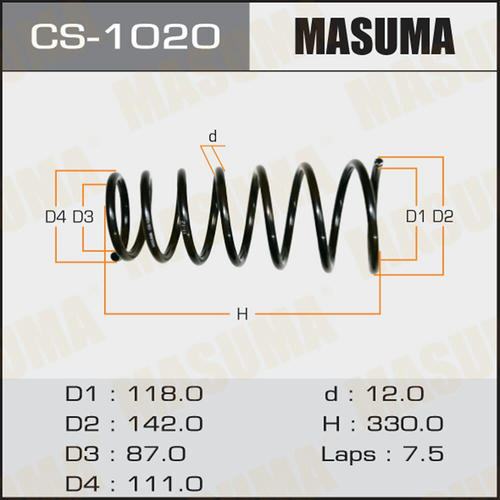 Пружина подвески Masuma, CS-1020