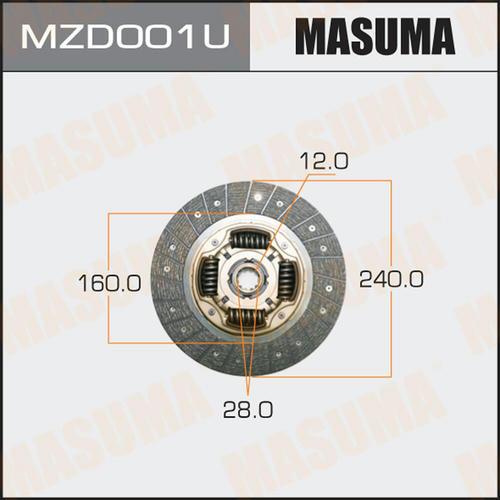 Диск сцепления Masuma, MZD001U