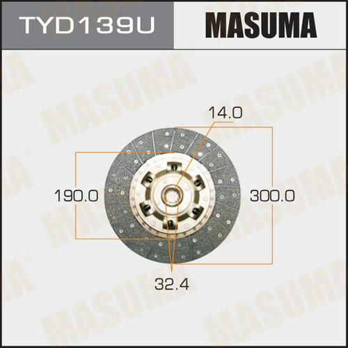 Диск сцепления Masuma, TYD139U
