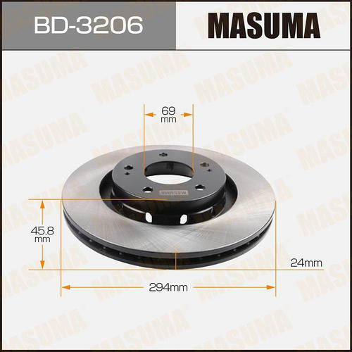 Диск тормозной Masuma, BD-3206