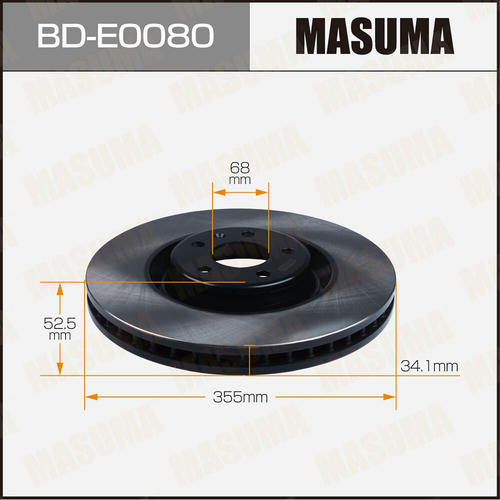 Диск тормозной Masuma, BD-E0080