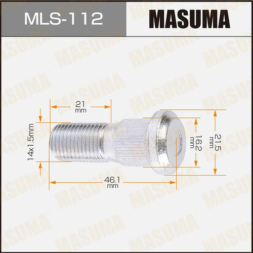 Шпилька колесная M14x1.5(L) Masuma, MLS-112