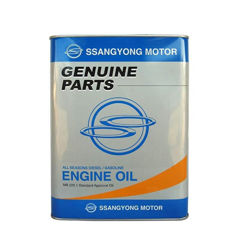 Масло SSANG YONG MOTOR OIL 10W40 моторное полусинтетическое 4л DieselGasoline артикул 390