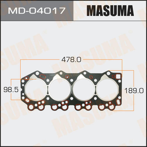 Прокладка ГБЦ (графит-эластомер) Masuma толщина 1,60 мм, MD-04017