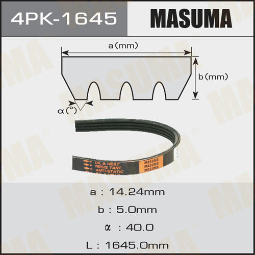 Ремень привода навесного оборудования Masuma, 4PK-1645