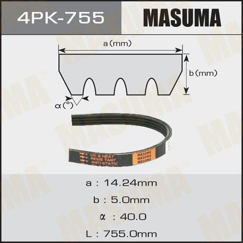 Ремень привода навесного оборудования Masuma, 4PK-755