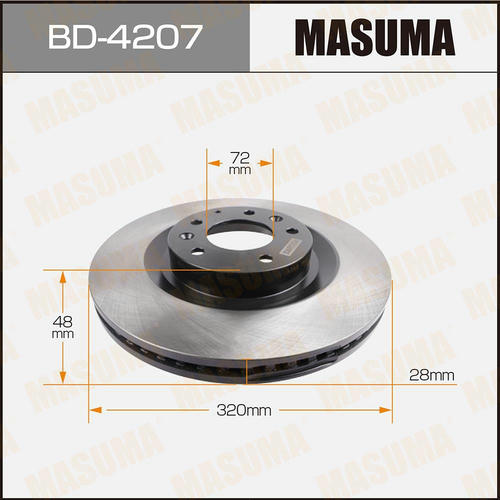 Диск тормозной Masuma, BD-4207
