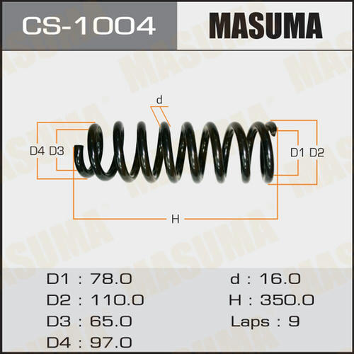 Пружина подвески Masuma, CS-1004