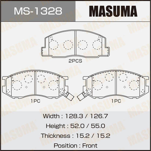 Колодки тормозные дисковые Masuma, MS-1328