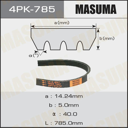 Ремень привода навесного оборудования Masuma, 4PK-785