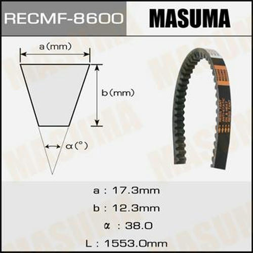Ремень привода навесного оборудования Masuma, 17x1553 мм, 17x1553 мм, 8600