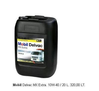 Масло моторное 10W40 MOBIL 20л полусинтетика MOBIL DELVAC MX EXTRA артикул 152673