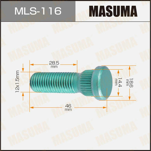 Шпилька колесная M12x1.5(R) Masuma, MLS-116