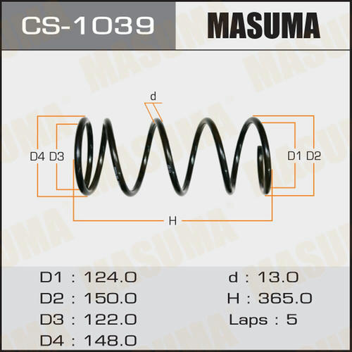 Пружина подвески Masuma, CS-1039