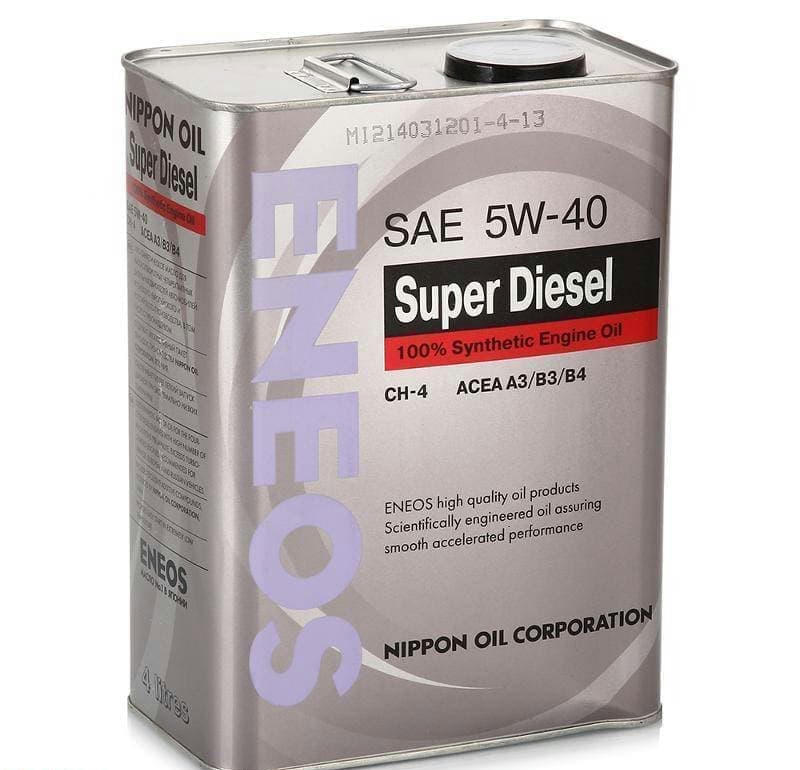 Масло ENEOS Super Diesel 5W40 CH-4 моторное синтетическое 4л CH-4 5W40