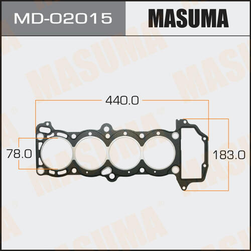 Прокладка ГБЦ (графит-эластомер) Masuma толщина 1,60 мм, MD-02015