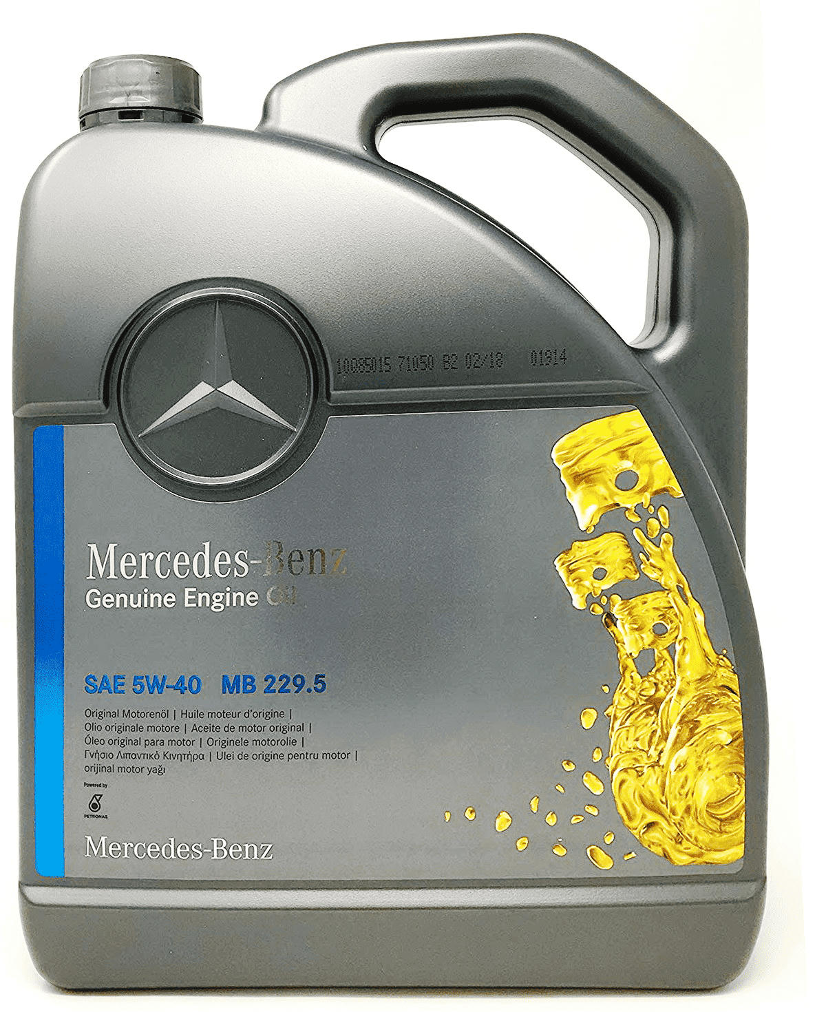 Масло моторное Mercedes-Benz МВ 229.5 5W40 синтетическое 5л A000 989 79 02 13 BIFR артикул A000989790213BIFR