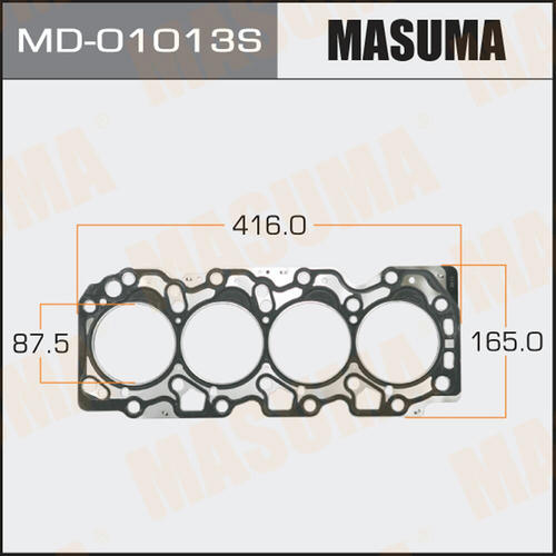 Четырехслойная прокладка ГБЦ (металл-эластомер) Masuma толщина 1,45мм , MD-01013S