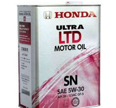 Масло моторное полусинтетическое HONDA Ultra LTD-SN 5W-30 4L артикул 08218-99974