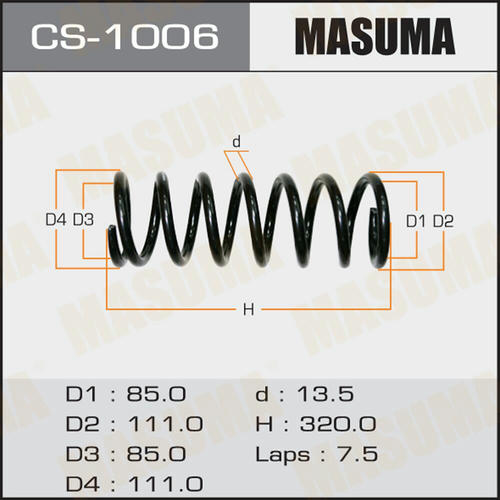 Пружина подвески Masuma, CS-1006