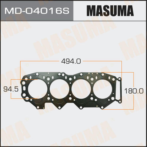 Пятислойная прокладка ГБЦ (металл-эластомер) Masuma толщина 1,10мм , MD-04016S