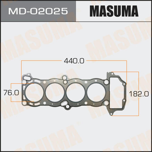 Прокладка ГБЦ (графит-эластомер) Masuma толщина 1,60 мм, MD-02025