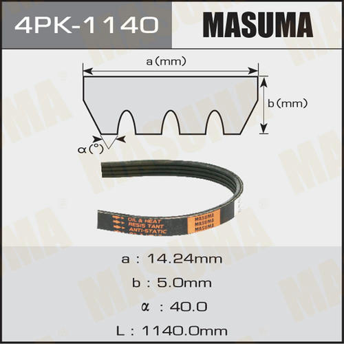 Ремень привода навесного оборудования Masuma, 4PK-1140