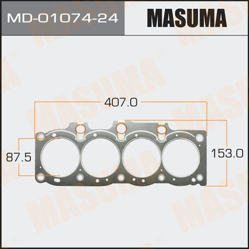 Прокладка ГБЦ (графит-эластомер) Masuma толщина 1,60 мм, MD-01074-24