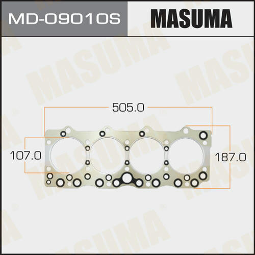 Пятислойная прокладка ГБЦ (металл-эластомер) Masuma толщина 1,41мм , MD-09010S