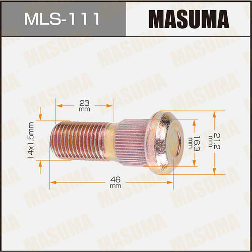 Шпилька колесная M14x1.5(R) Masuma, MLS-111
