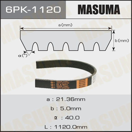 Ремень привода навесного оборудования Masuma, 6PK-1120