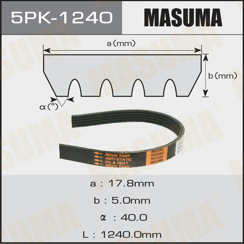 Ремень привода навесного оборудования Masuma, 5PK-1240