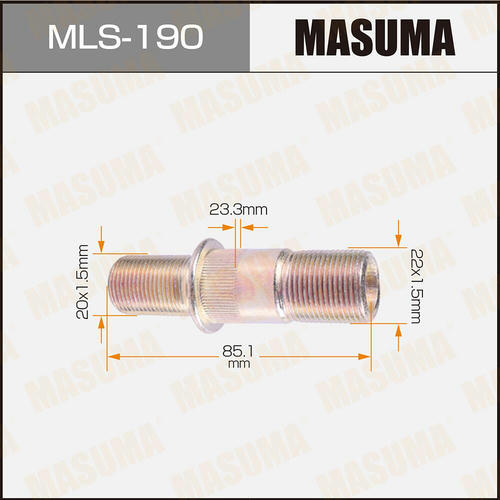 Шпилька колесная M22x1.5(R), M20x1.5(R) Masuma, MLS-190