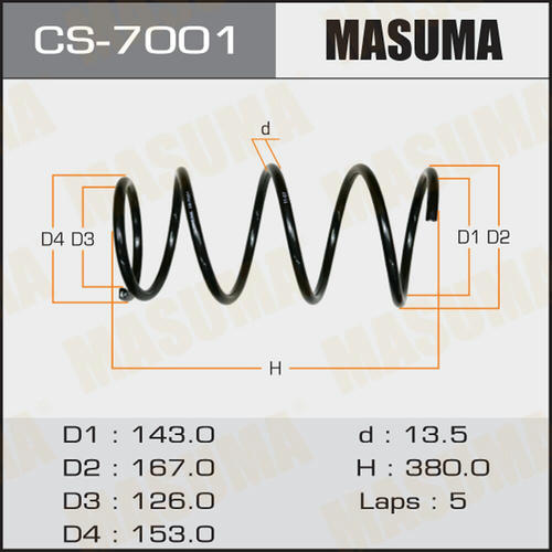 Пружина подвески Masuma, CS-7001
