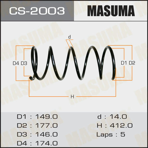 Пружина подвески Masuma, CS-2003
