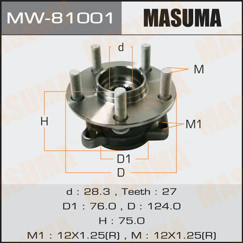 Ступичный узел Masuma, MW-81001