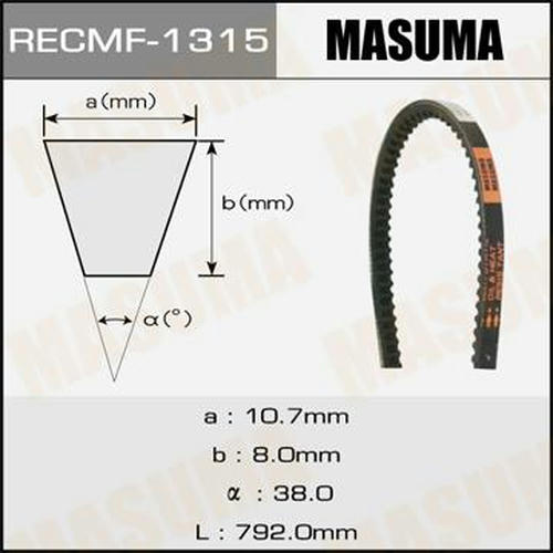 Ремень привода навесного оборудования Masuma, 10x792 мм, 10x792 мм, 1315