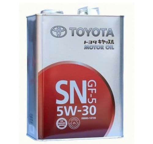 Масло моторное полусинтетическое TOYOTA SNGF-5 5W30 4L (Япония) артикул 08880-10705