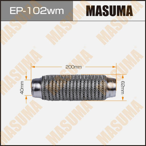 Гофра глушителя Masuma wiremesh 40x200, EP-102wm