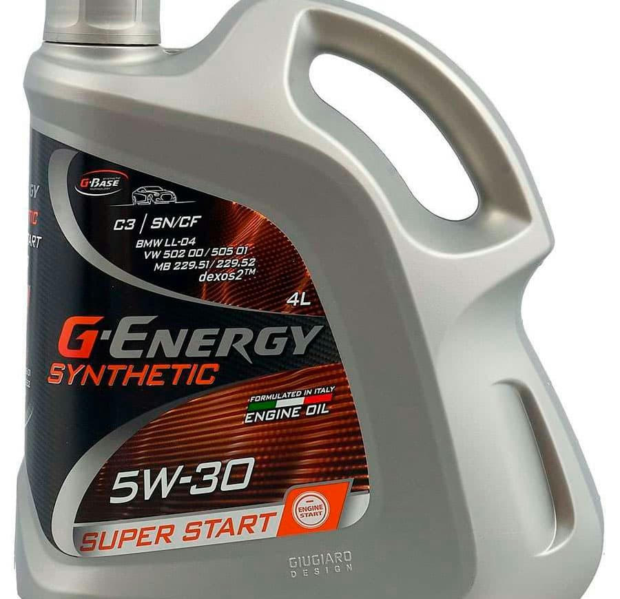Масло моторное G-Energy Synthetic Super Start 5W30 синтетическое 4л 253142400
